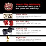 Naughty Adultopoly Board Game with Handcuffs