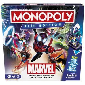 Monopoly Flip: Marvel Edition Board Game
