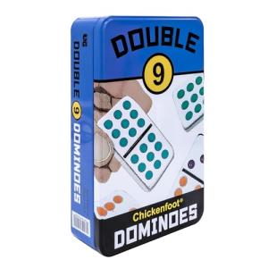 Double 9 Dominoes in Tin by University Games