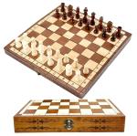 Unique Folding Wooden Chess Set with Storage