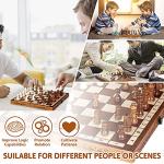 Unique Folding Wooden Chess Set with Storage