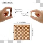 Unique Folding Wooden Chess Set with Storage
