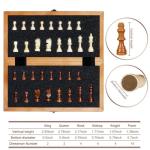 Unique Folding Wooden Chess Set with Storage