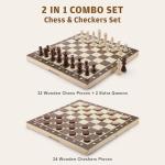Magnetic 2-in-1 Chess and Checkers Set