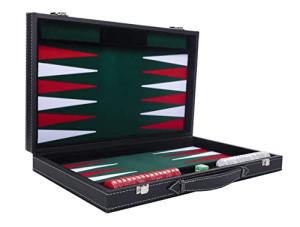 Engelhart Red Luxury 18-Inch Backgammon Set