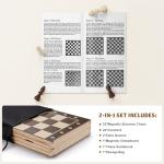 Magnetic 2-in-1 Chess and Checkers Set