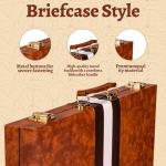 Premium Leather Backgammon Set with Playing Pieces