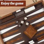 Premium Leather Backgammon Set with Playing Pieces