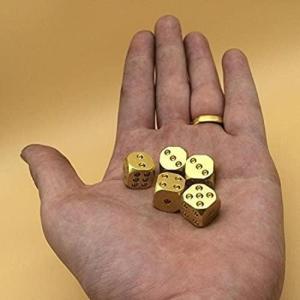 Classic Brass D6 Dice Set for Board Games