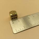 Classic Brass D6 Dice Set for Board Games