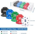 Deluxe 100 Pcs Casino Poker Chips Set