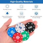 Deluxe 100 Pcs Casino Poker Chips Set