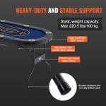 VEVOR 8 Player Folding Poker Table with Cup Holders
