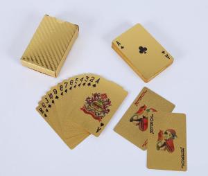 Gold Foil Poker Playing Cards Deck with Box