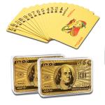 24K Gold Waterproof Poker Playing Cards Set