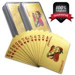 24K Gold Waterproof Poker Playing Cards Set
