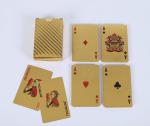 Gold Foil Poker Playing Cards Deck with Box