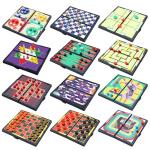 Magnetic Travel Board Games Set with 12 Classics