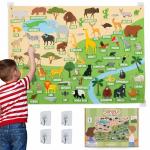 Bonnyco Fuzzy Felt Jungle Animal Board Game