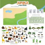 Bonnyco Fuzzy Felt Jungle Animal Board Game