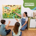 Bonnyco Fuzzy Felt Jungle Animal Board Game