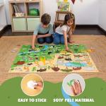 Bonnyco Fuzzy Felt Jungle Animal Board Game