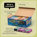 Magnetic Travel Board Games Set with 12 Classics