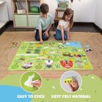 Bonnyco Fuzzy Felt Board with 92 Farm Animals