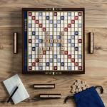 Scrabble Deluxe Travel Edition with Wood Tiles