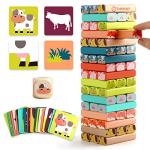 Wooden Stacking Block Game for Kids Age 3-8