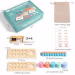 Counting Peg Board with 90 Math Cards for Kids
