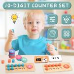 Counting Peg Board with 90 Math Cards for Kids