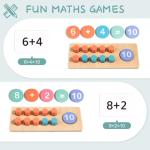 Counting Peg Board with 90 Math Cards for Kids