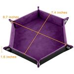 SIQUK Hexagon Folding Dice Tray Set – 4 Colors