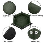 SIQUK Hexagon Folding Dice Tray Set – 4 Colors