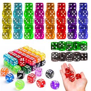 50PCS Classic 6-Sided Dice Set – 10 Colors