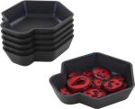 6 Black Token Trays for Board Games