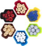 6 Black Token Trays for Board Games