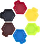 6 Black Token Trays for Board Games
