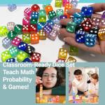 50PCS Classic 6-Sided Dice Set – 10 Colors