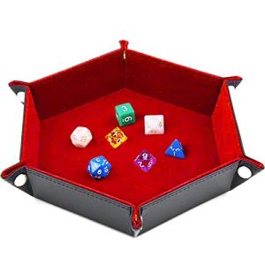 Double-Sided Hexagonal Dice Tray for RPG Games