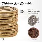 50PCS Metal Game Coins - Gold & Silver Tokens
