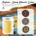 50PCS Metal Game Coins - Gold & Silver Tokens
