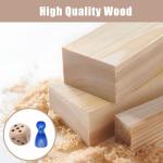 Multicolor Wooden Pawns and Dice for Board Games