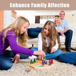 Multicolor Wooden Pawns and Dice for Board Games
