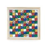 Wooden Snakes and Ladders Game for 2-6 Players