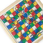 Wooden Snakes and Ladders Game for 2-6 Players