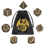 Bronze 7-Piece Metal D&D Dice Set