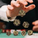 Bronze 7-Piece Metal D&D Dice Set