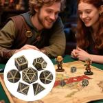 Bronze 7-Piece Metal D&D Dice Set